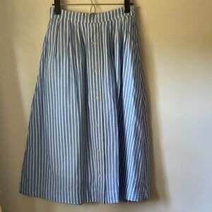 Pact cotton midi stripe skirt